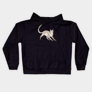 Snow bengal cat Kids Hoodie